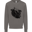Scuba Diving Skull Diver Dive Deep Sea Mens Sweatshirt Jumper Charcoal
