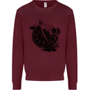 Scuba Diving Skull Diver Dive Deep Sea Mens Sweatshirt Jumper Maroon