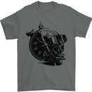 Scuba Diving Skull Diver Dive Deep Sea Mens T-Shirt Cotton Gildan Charcoal