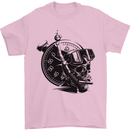 Scuba Diving Skull Diver Dive Deep Sea Mens T-Shirt Cotton Gildan Light Pink