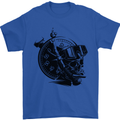 Scuba Diving Skull Diver Dive Deep Sea Mens T-Shirt Cotton Gildan Royal Blue