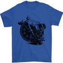 Scuba Diving Skull Diver Dive Deep Sea Mens T-Shirt Cotton Gildan Royal Blue