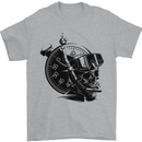 Scuba Diving Skull Diver Dive Deep Sea Mens T-Shirt Cotton Gildan Sports Grey