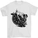 Scuba Diving Skull Diver Dive Deep Sea Mens T-Shirt Cotton Gildan White