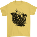 Scuba Diving Skull Diver Dive Deep Sea Mens T-Shirt Cotton Gildan Yellow