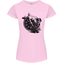 Scuba Diving Skull Diver Dive Deep Sea Womens Petite Cut T-Shirt Light Pink