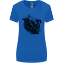 Scuba Diving Skull Diver Dive Deep Sea Womens Wider Cut T-Shirt Royal Blue