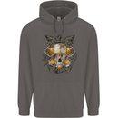 Scuba Diving Skull Diver Dive Mens 80% Cotton Hoodie Charcoal