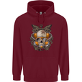 Scuba Diving Skull Diver Dive Mens 80% Cotton Hoodie Maroon