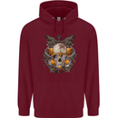 Scuba Diving Skull Diver Dive Mens 80% Cotton Hoodie Maroon