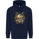 Scuba Diving Skull Diver Dive Mens 80% Cotton Hoodie Navy Blue