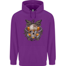 Scuba Diving Skull Diver Dive Mens 80% Cotton Hoodie Purple