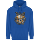 Scuba Diving Skull Diver Dive Mens 80% Cotton Hoodie Royal Blue