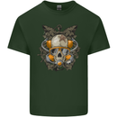 Scuba Diving Skull Diver Dive Mens Cotton T-Shirt Tee Top Forest Green