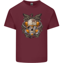 Scuba Diving Skull Diver Dive Mens Cotton T-Shirt Tee Top Maroon