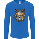 Scuba Diving Skull Diver Dive Mens Long Sleeve T-Shirt Royal Blue