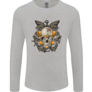 Scuba Diving Skull Diver Dive Mens Long Sleeve T-Shirt Sports Grey