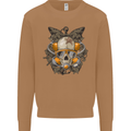 Scuba Diving Skull Diver Dive Mens Sweatshirt Jumper Caramel Latte
