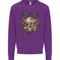 Scuba Diving Skull Diver Dive Mens Sweatshirt Jumper Purple