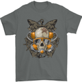 Scuba Diving Skull Diver Dive Mens T-Shirt Cotton Gildan Charcoal