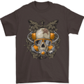 Scuba Diving Skull Diver Dive Mens T-Shirt Cotton Gildan Dark Chocolate