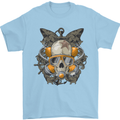Scuba Diving Skull Diver Dive Mens T-Shirt Cotton Gildan Light Blue