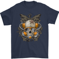 Scuba Diving Skull Diver Dive Mens T-Shirt Cotton Gildan Navy Blue