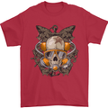 Scuba Diving Skull Diver Dive Mens T-Shirt Cotton Gildan Red
