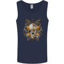 Scuba Diving Skull Diver Dive Mens Vest Tank Top Navy Blue