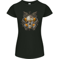 Scuba Diving Skull Diver Dive Womens Petite Cut T-Shirt Black