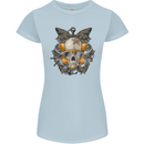Scuba Diving Skull Diver Dive Womens Petite Cut T-Shirt Light Blue