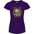 Scuba Diving Skull Diver Dive Womens Petite Cut T-Shirt Purple
