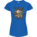 Scuba Diving Skull Diver Dive Womens Petite Cut T-Shirt Royal Blue