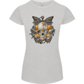 Scuba Diving Skull Diver Dive Womens Petite Cut T-Shirt Sports Grey