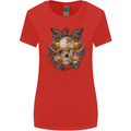 Scuba Diving Skull Diver Dive Womens Wider Cut T-Shirt Red