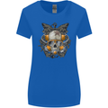 Scuba Diving Skull Diver Dive Womens Wider Cut T-Shirt Royal Blue