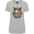 Scuba Diving Skull Diver Dive Womens Wider Cut T-Shirt Sports Grey