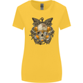 Scuba Diving Skull Diver Dive Womens Wider Cut T-Shirt Yellow