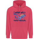 Scuba Diving Work Well Under Pressure Diver Childrens Kids Hoodie Heliconia