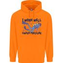Scuba Diving Work Well Under Pressure Diver Childrens Kids Hoodie Orange