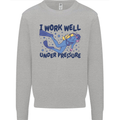 Scuba Diving Work Well Under Pressure Diver Kids Sweatshirt Jumper Sports Grey