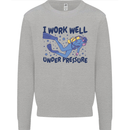 Scuba Diving Work Well Under Pressure Diver Kids Sweatshirt Jumper Sports Grey