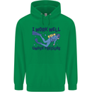 Scuba Diving Work Well Under Pressure Diver Mens 80% Cotton Hoodie Irish Green