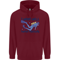 Scuba Diving Work Well Under Pressure Diver Mens 80% Cotton Hoodie Maroon