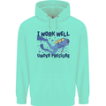Scuba Diving Work Well Under Pressure Diver Mens 80% Cotton Hoodie Peppermint