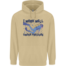 Scuba Diving Work Well Under Pressure Diver Mens 80% Cotton Hoodie Sand