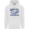 Scuba Diving Work Well Under Pressure Diver Mens 80% Cotton Hoodie White