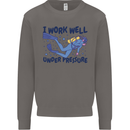 Scuba Diving Work Well Under Pressure Diver Mens Sweatshirt Jumper Charcoal