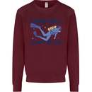 Scuba Diving Work Well Under Pressure Diver Mens Sweatshirt Jumper Maroon