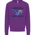 Scuba Diving Work Well Under Pressure Diver Mens Sweatshirt Jumper Purple